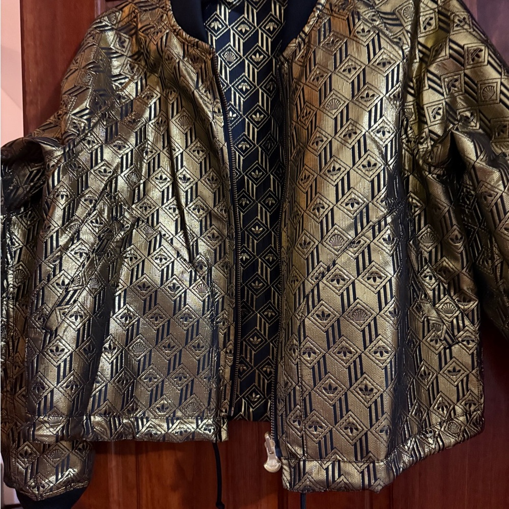 Adidas Black and Gold Reversible Jacket